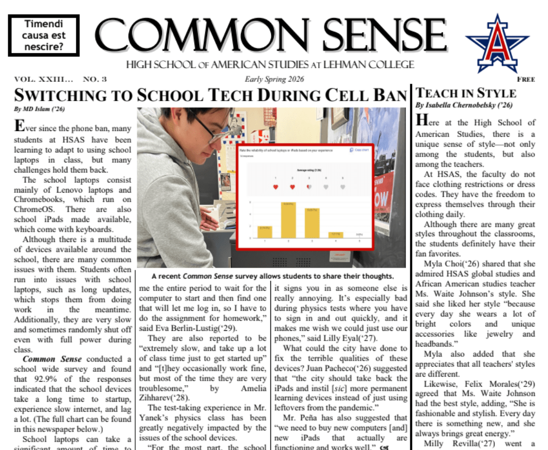 Early Spring Cover Page of Newspaper